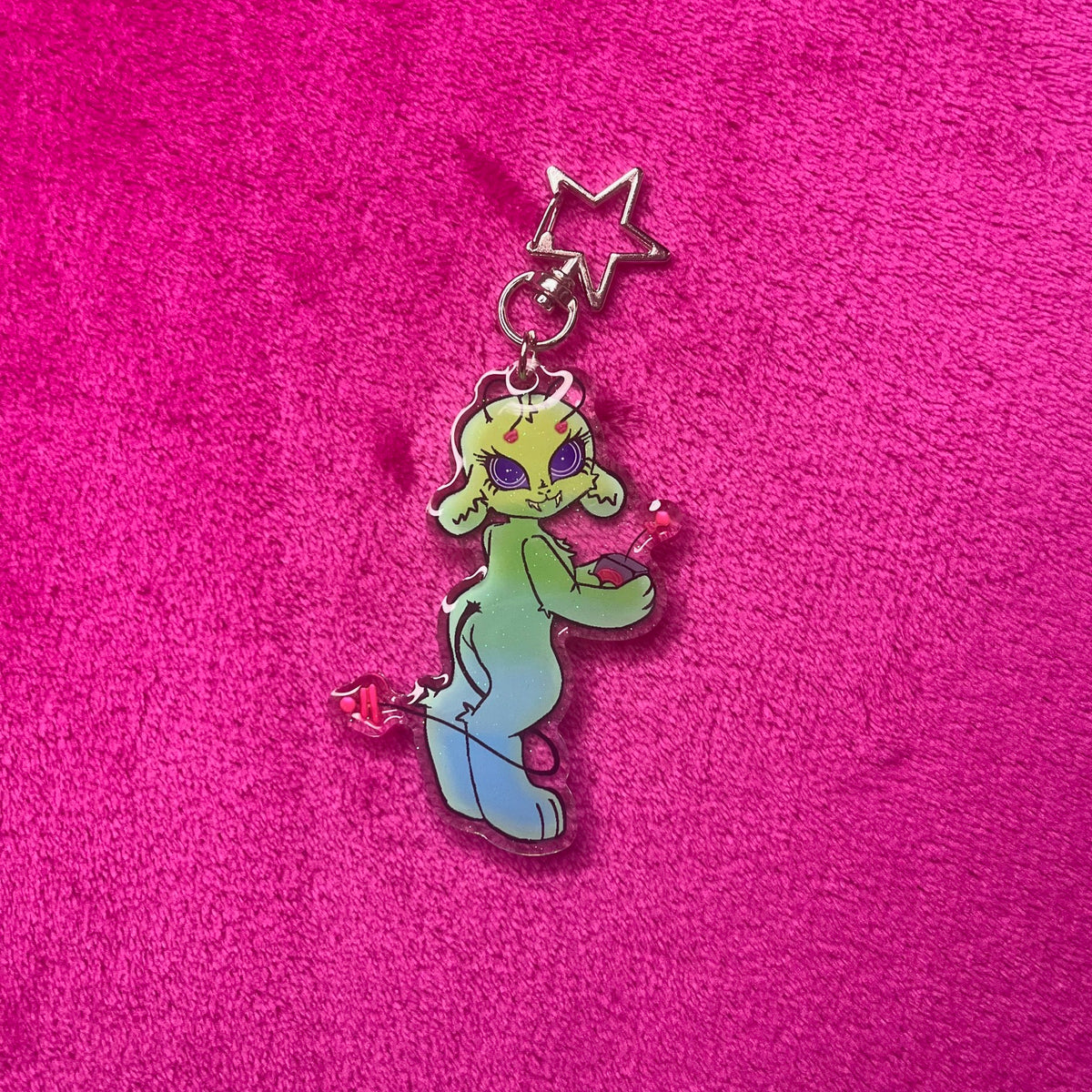 Gradient Alien keychain